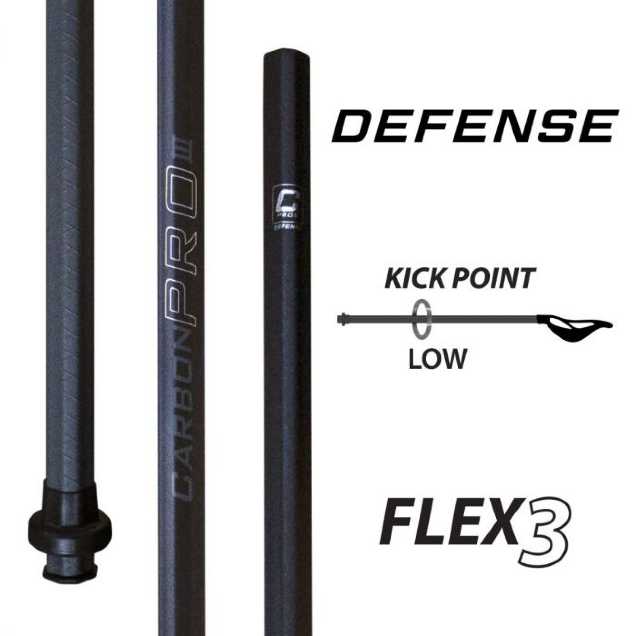 ECD CARBON PRO 3.0 Defense Lacrosse Shaft Bar Down Lacrosse