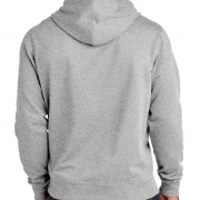 grey re-fleece hoodie back